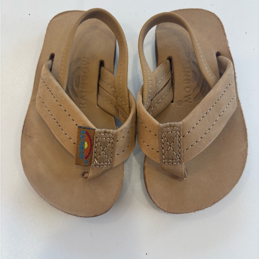 Rainbow Kids Sand Tan Flip Flops